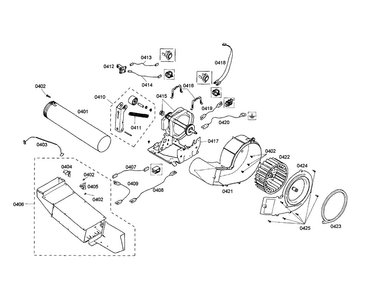 Motor Support/heater Diagram and Parts List for WTMC8330US 06 Bosch Dryer