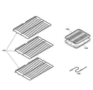 Oven Shelfs Diagram and Parts List for HBL5760UC 03 Bosch Microwave
