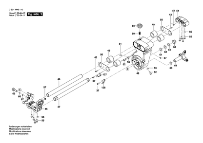 Diagram 3 Diagram and Parts List for GCM18V-10SD 3 601 M46 110 Bosch Miter Saw