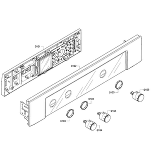 Control Panel Diagram and Parts List for HBL5660UC 06 Bosch Wall Oven
