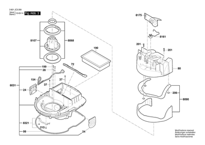 Part Location Diagram of 2609200493 Bosch Tool HOUSING