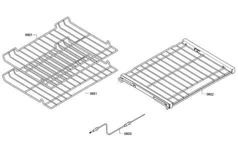 Shelf Diagram and Parts List for HBN8451UC 01 Bosch Wall Oven