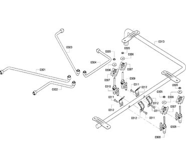 Manifold Diagram and Parts List for NGM5064UC 03 Bosch Cooktop