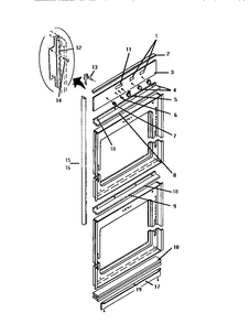 Trims, Deflector And Control Panel Diagram and Parts List for CT127N  Thermador Wall Oven
