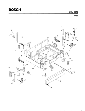 05 - BASE Diagram and Parts List for SHU3012  Bosch Dishwasher