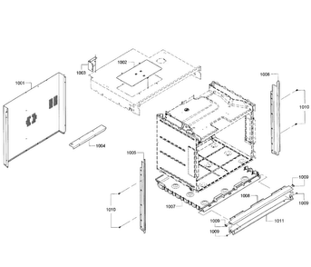 Cabinet Diagram and Parts List for HBL8750UC 11 Bosch Microwave Oven Combo