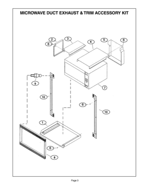 04 - DUCT EXHAUST & TRIM ACCESSORY KIT Diagram and Parts List for MT27BB  Bosch Microwave