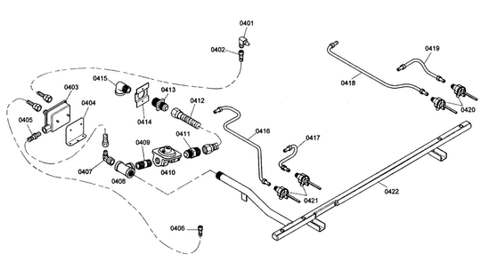 Gas Valve Diagram and Parts List for PRG364EDH01  Thermador Range
