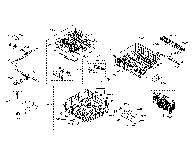 Spray arms/racks Diagram and Parts List for SHV863WD3N 01 Bosch Dishwasher