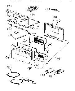Door Diagram and Parts List for GCR36-4GD  Thermador Range