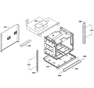 Oven Cabinet Diagram and Parts List for HBL5760UC 04 Bosch Microwave