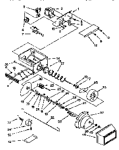 Motor And Ice Container Diagram and Parts List for TSS42QBW00  Thermador Refrigerator