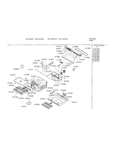 Upper Cavity Diagram and Parts List for HBL755AUC 00 Bosch Wall Oven