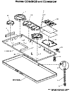 Section 4 Diagram and Parts List for CEH456QB  Thermador Cooktop