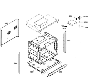 Cabinet Assy Diagram and Parts List for HBL5450UC 01 Bosch Wall Oven