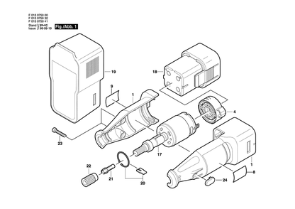 Diagram Diagram and Parts List for 750 F 013 075 000 Bosch Multi-Tool