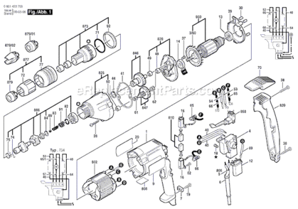 Part Location Diagram of 2604010739 Bosch Armature