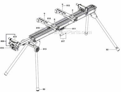 Page A Diagram and Parts List for GTA 3601M24010 Bosch Miter Saw