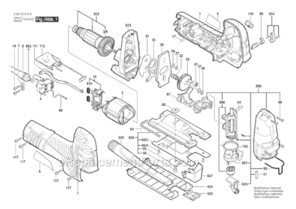 Part Location Diagram of 2604460334 Bosch Tool CORD