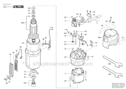 Part Location Diagram of 1619P05316 Bosch Tool FIELD