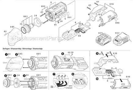Page A Diagram and Parts List for MXH180BL  Bosch Multi-Tool