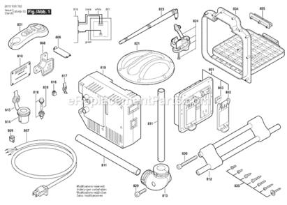 Part Location Diagram of 2610930711 Bosch Handle