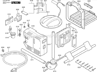 Part Location Diagram of 2610923575 Bosch Tool LATCH