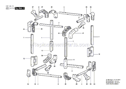Page B Diagram and Parts List for PB360S 3601D29710 Bosch Radio
