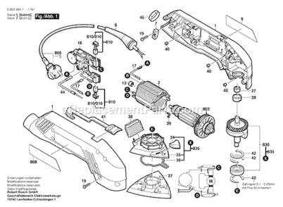 Page A Diagram and Parts List for PDA240E 0603346735 Bosch Sander Polisher
