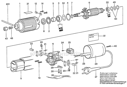 Page A Diagram and Parts List for POF50 0603261934 Bosch Router
