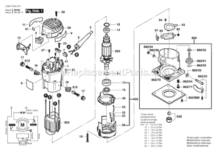 Part Location Diagram of 2609120274 Bosch Tool SWITCH
