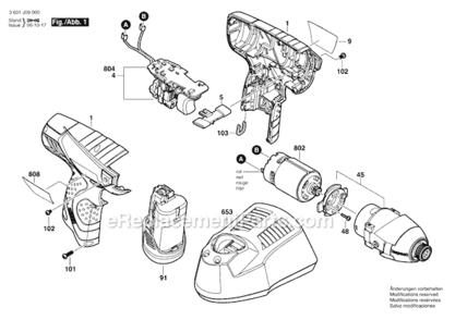 Part Location Diagram of 2607225139 Bosch Tool CHARGER