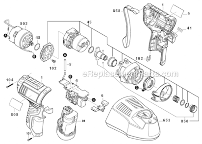 Page A Diagram and Parts List for PS41-2A  Bosch Impact Driver
