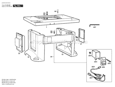 Part Location Diagram of 2610915128 Bosch Tool LEG