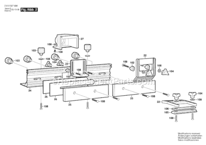 Page B Diagram and Parts List for RA1181 2610927684 Bosch Router