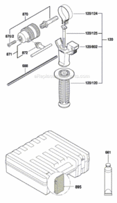 Part Location Diagram of 1617000685 Bosch Tool SUPPORT CLAMP