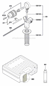Page B Diagram and Parts List for RH328VC 3611B3A011 Bosch Demolition Hammer