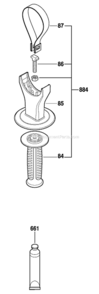 Page B Diagram and Parts List for RH540S  Bosch Demolition Hammer