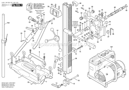 Page A Diagram and Parts List for S500 0601190023 Bosch Cordless Drill