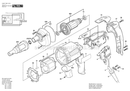 Part Location Diagram of 2606200225 Bosch Tool GEAR UNIT