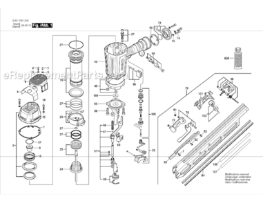 Part Location Diagram of 2610001696 Bosch Tool AIR FILTER