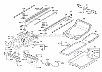 Page B Diagram and Parts List for TC10  Bosch Tile Saw