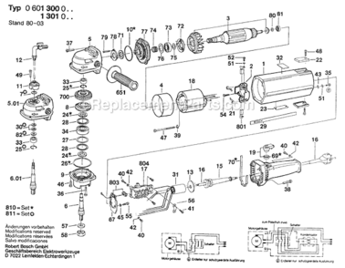 Part Location Diagram of 1603523034 Bosch Grinding Spindle