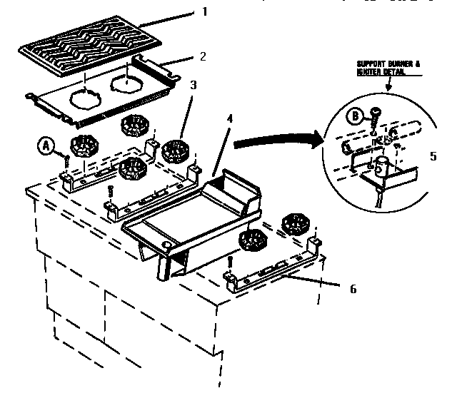 Body Diagram and Parts List for GCR486GD  Thermador Range