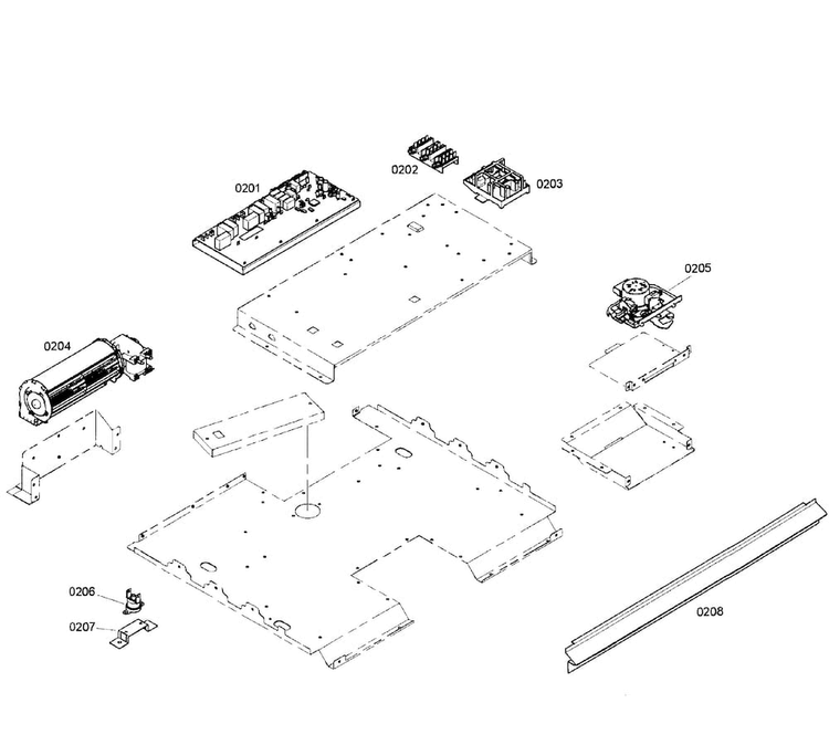 Pcb's Assy Diagram and Parts List for HBN3450UC 02 Bosch Wall Oven