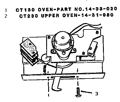 Motorized Latch Assembly Diagram and Parts List for CT130  Thermador Wall Oven