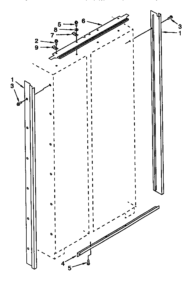 Cabinet Trim Diagram and Parts List for TSS42QBW00  Thermador Refrigerator