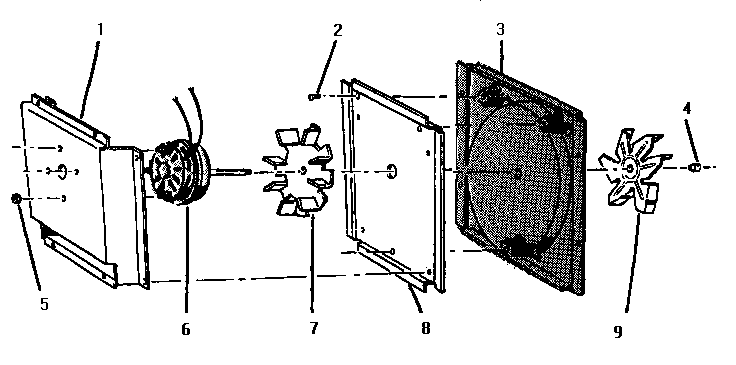 Convection Blower Diagram and Parts List for CMT231-01  Thermador Microwave