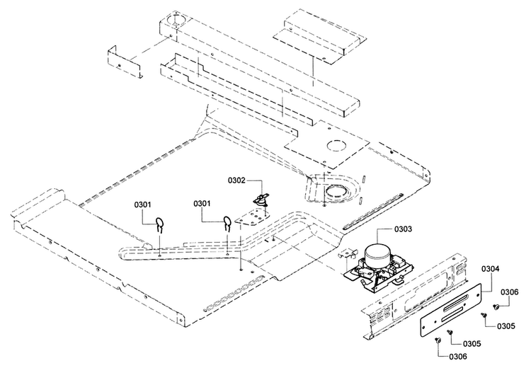Latch Diagram and Parts List for HDIP054U 01 Bosch Range