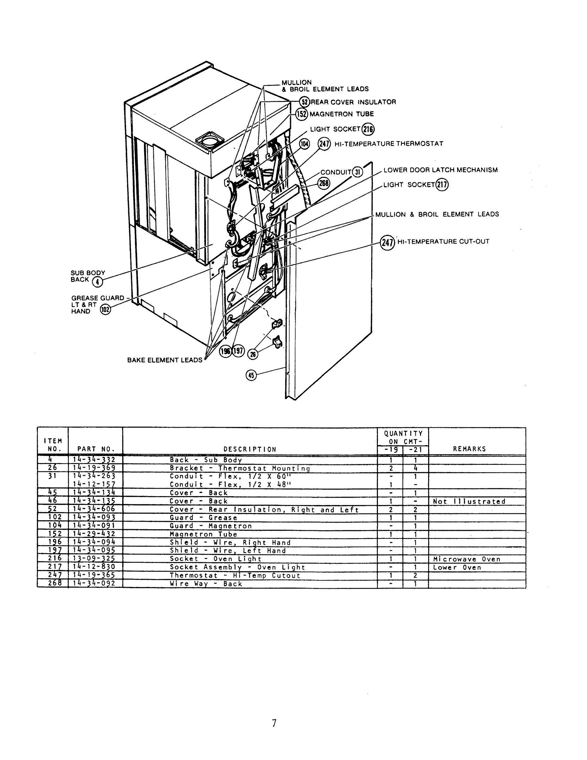 07 - BODY Diagram and Parts List for CMT-19SERVICECODEH&UP  Bosch Microwave Oven Combo